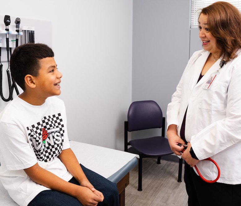 NTACHC doctor with pediatric male patient